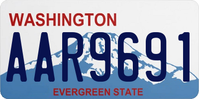 WA license plate AAR9691