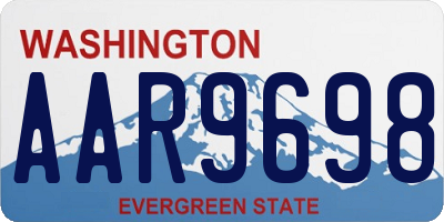 WA license plate AAR9698