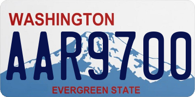WA license plate AAR9700
