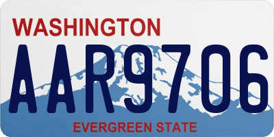 WA license plate AAR9706