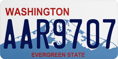 WA license plate AAR9707