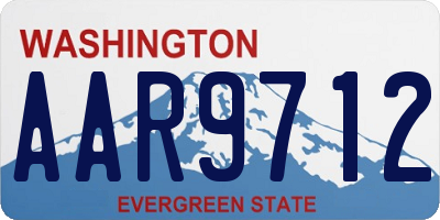 WA license plate AAR9712