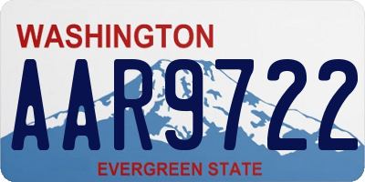 WA license plate AAR9722