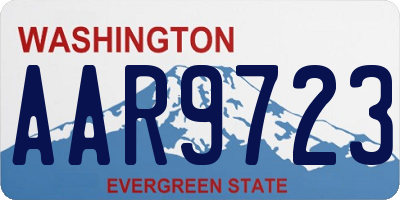 WA license plate AAR9723