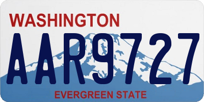 WA license plate AAR9727