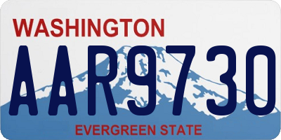 WA license plate AAR9730