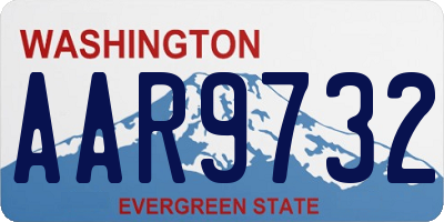 WA license plate AAR9732