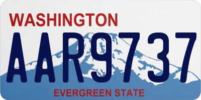 WA license plate AAR9737