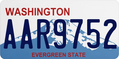 WA license plate AAR9752