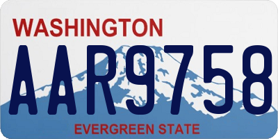 WA license plate AAR9758