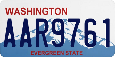 WA license plate AAR9761