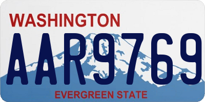 WA license plate AAR9769