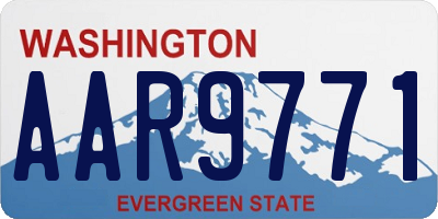 WA license plate AAR9771