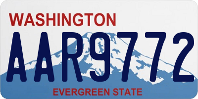 WA license plate AAR9772