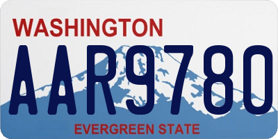 WA license plate AAR9780