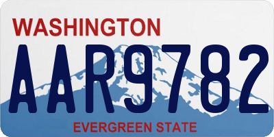 WA license plate AAR9782