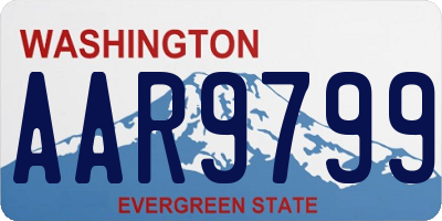 WA license plate AAR9799