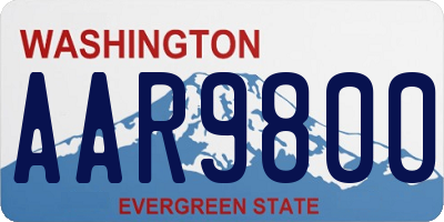 WA license plate AAR9800