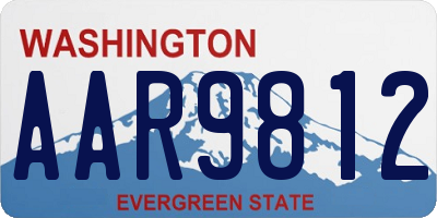 WA license plate AAR9812