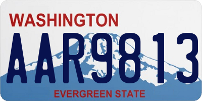 WA license plate AAR9813