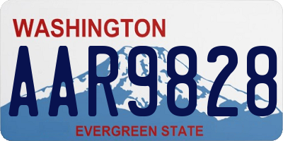 WA license plate AAR9828