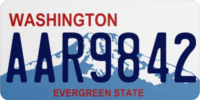 WA license plate AAR9842