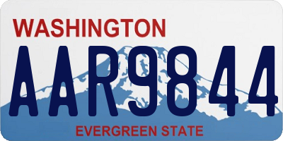 WA license plate AAR9844