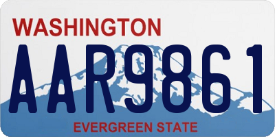 WA license plate AAR9861