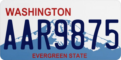 WA license plate AAR9875