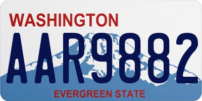 WA license plate AAR9882