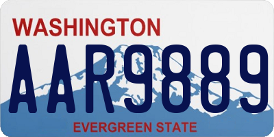 WA license plate AAR9889