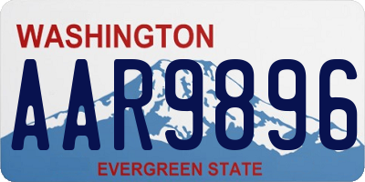 WA license plate AAR9896