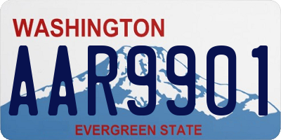 WA license plate AAR9901