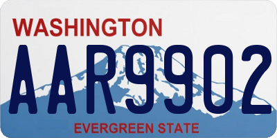 WA license plate AAR9902