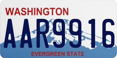 WA license plate AAR9916