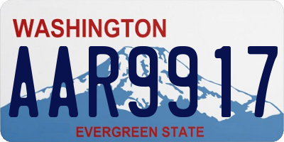 WA license plate AAR9917