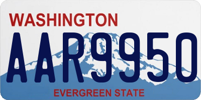 WA license plate AAR9950