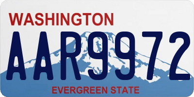 WA license plate AAR9972
