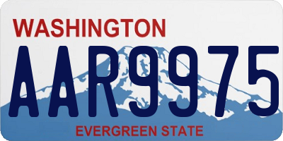 WA license plate AAR9975