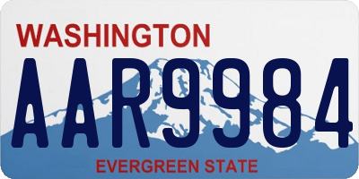 WA license plate AAR9984