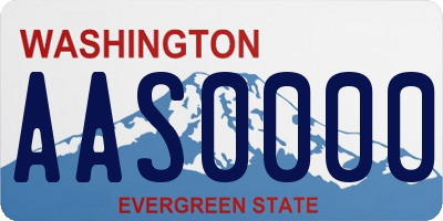 WA license plate AAS0000