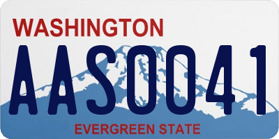 WA license plate AAS0041