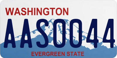 WA license plate AAS0044