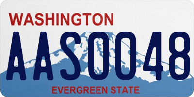 WA license plate AAS0048