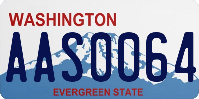 WA license plate AAS0064