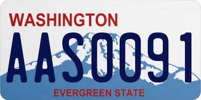 WA license plate AAS0091
