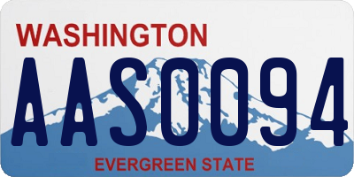 WA license plate AAS0094