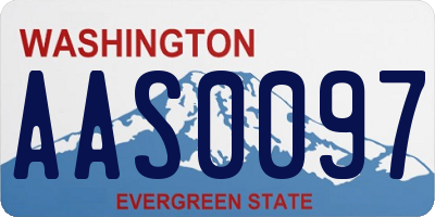 WA license plate AAS0097