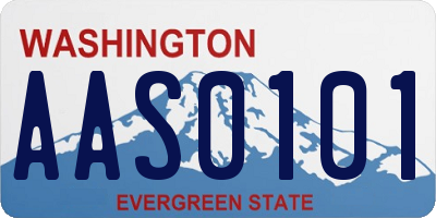 WA license plate AAS0101