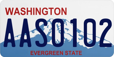 WA license plate AAS0102